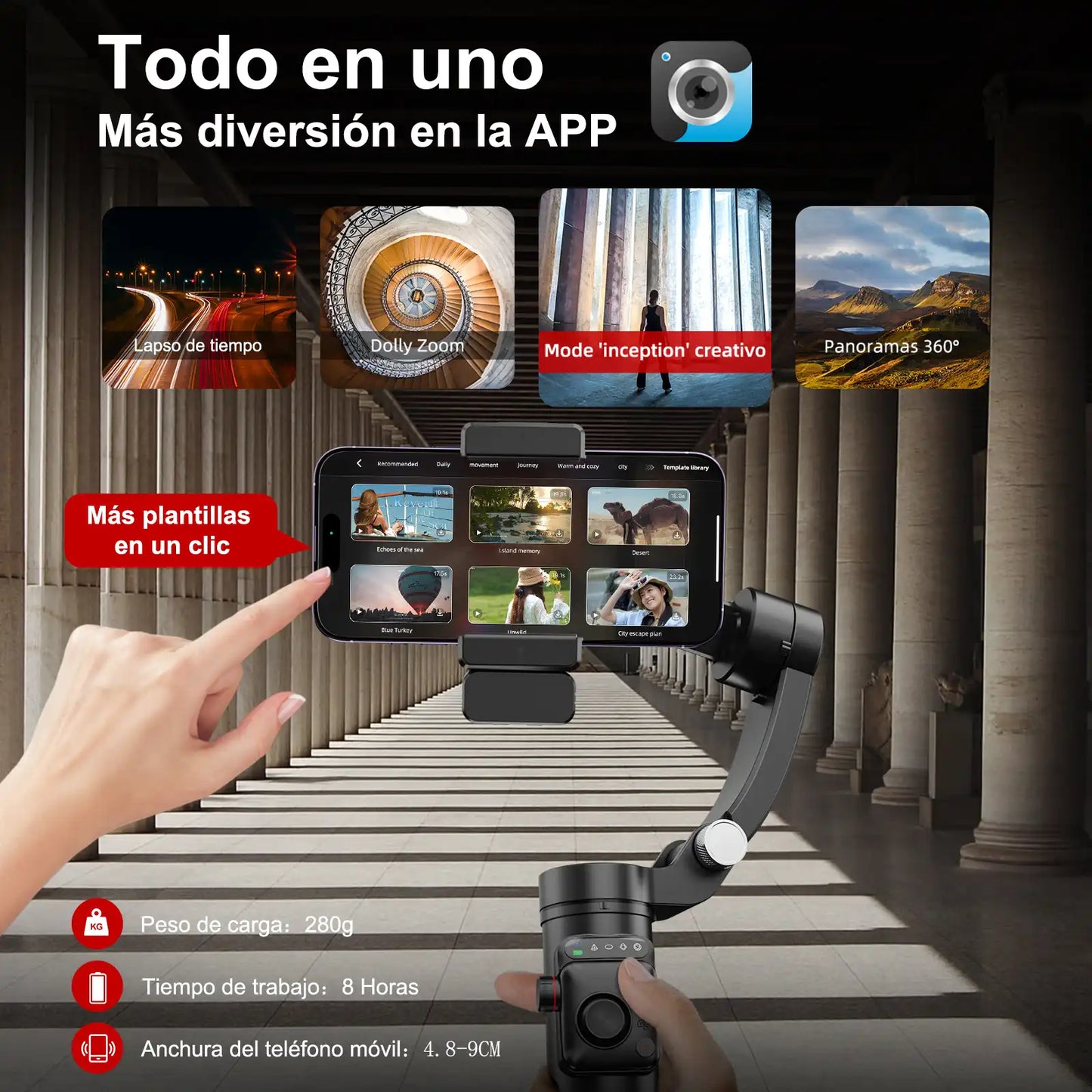 M02 3-Axis AI Phone Gimbal with Face Tracking & Live Streaming