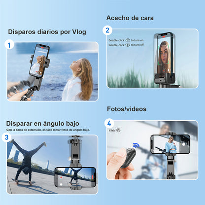 KOSCHEAL Q18 Phone Stabilizer – Fill Light, 360° Rotation
