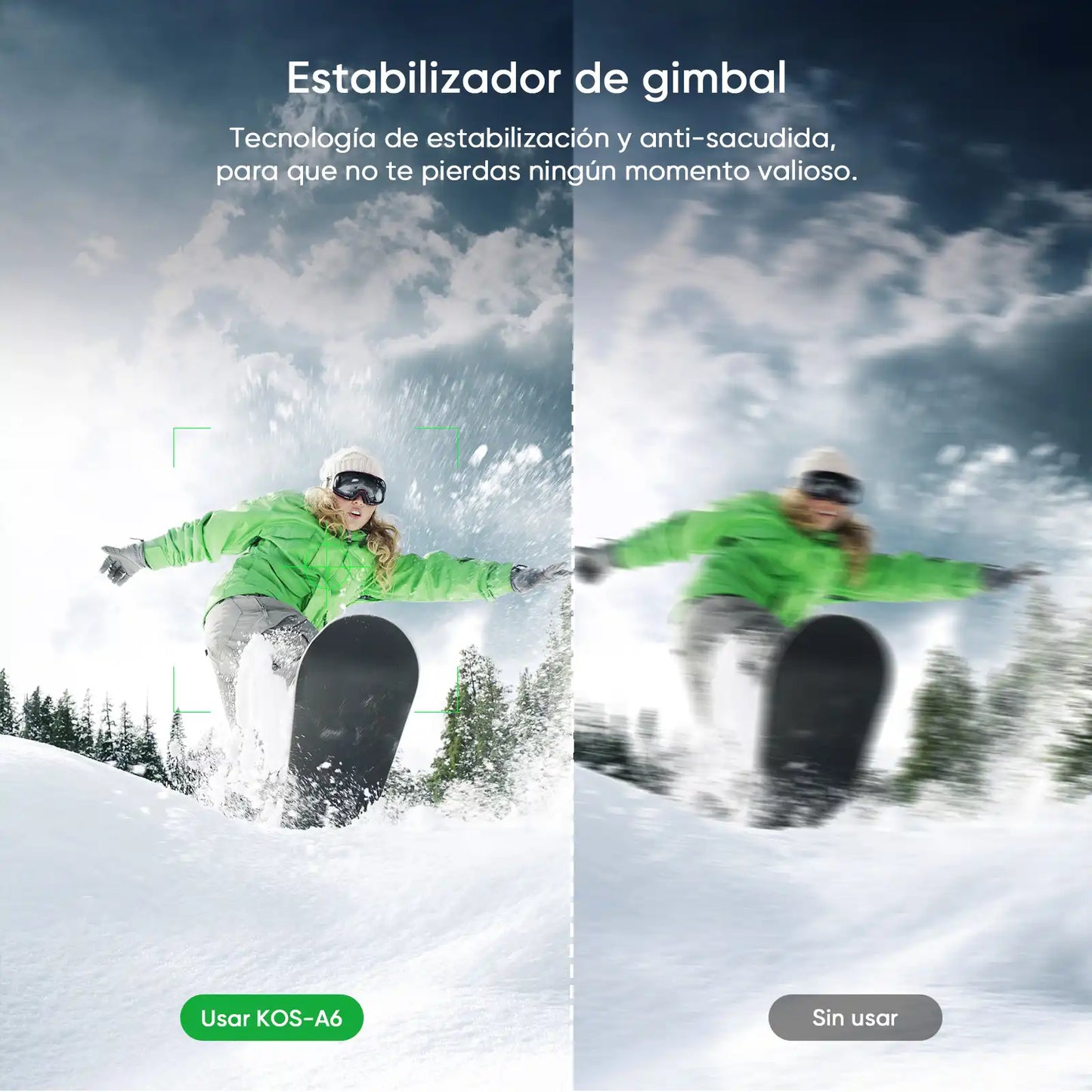 Koscheal A6 Gimbal Stabilizer with Fill Light