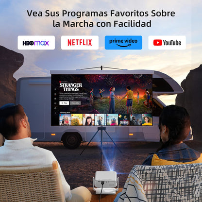 KOSCHEAL Portable Projector with Electric Focus & 300 ANSI - 4K Support & WiFi 6