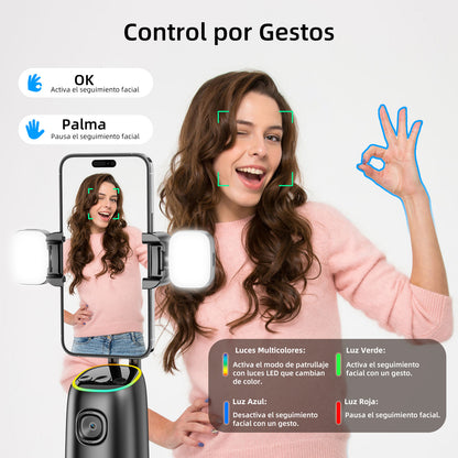 KOSCHEAL Smart Tracking Gimbal: 360° Rotation, Gesture Control, No App Required