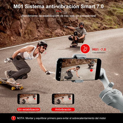 KOSCHEAL Professional 3-Axis Phone Gimbal: Face/Object Tracking & Foldable Design