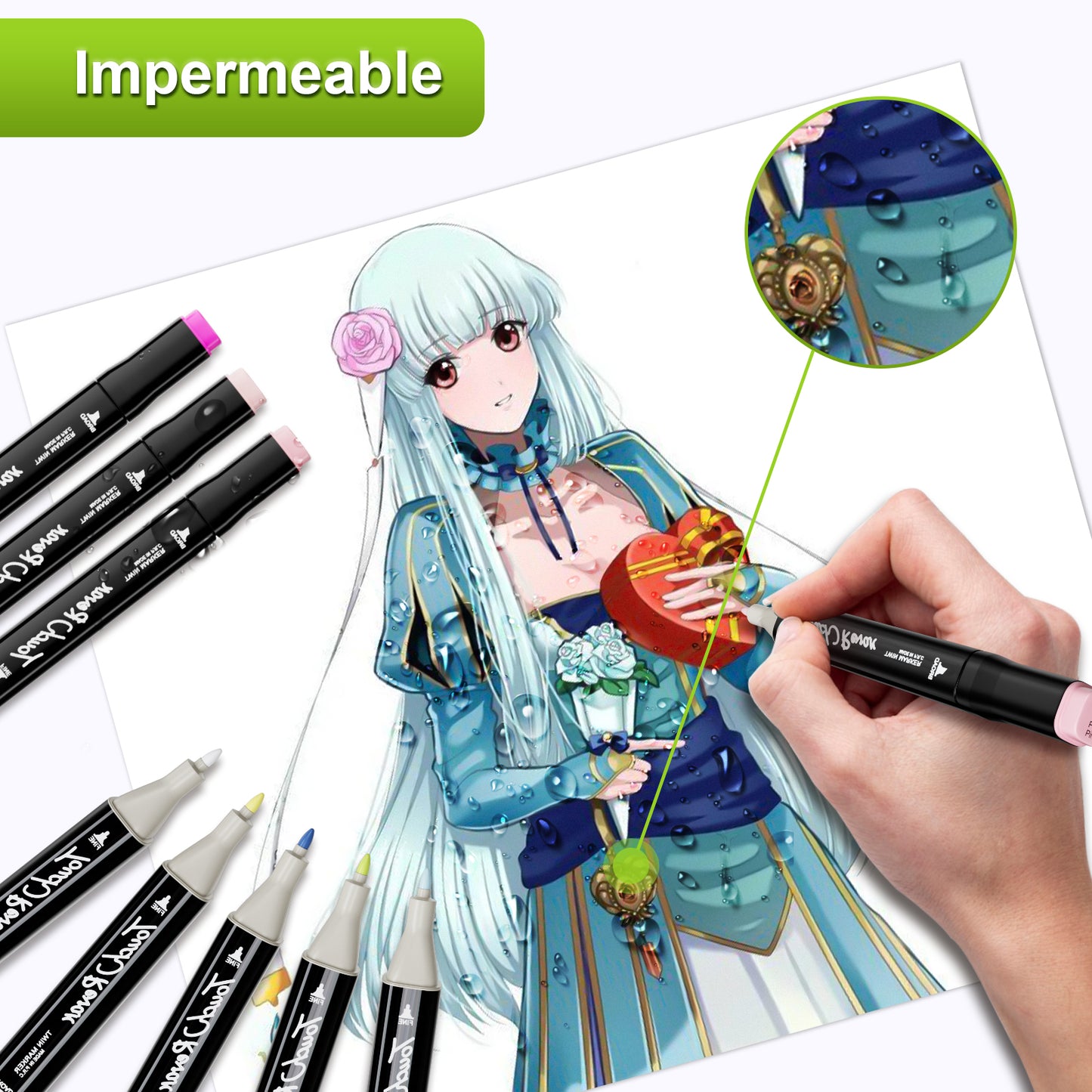 GURIGHT 204 Dual-Tip Markers – Watercolor, Coloring Set