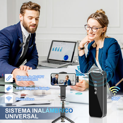 KOSCHEAL Wireless Lavalier Microphone with Noise Cancellation & Charging Case