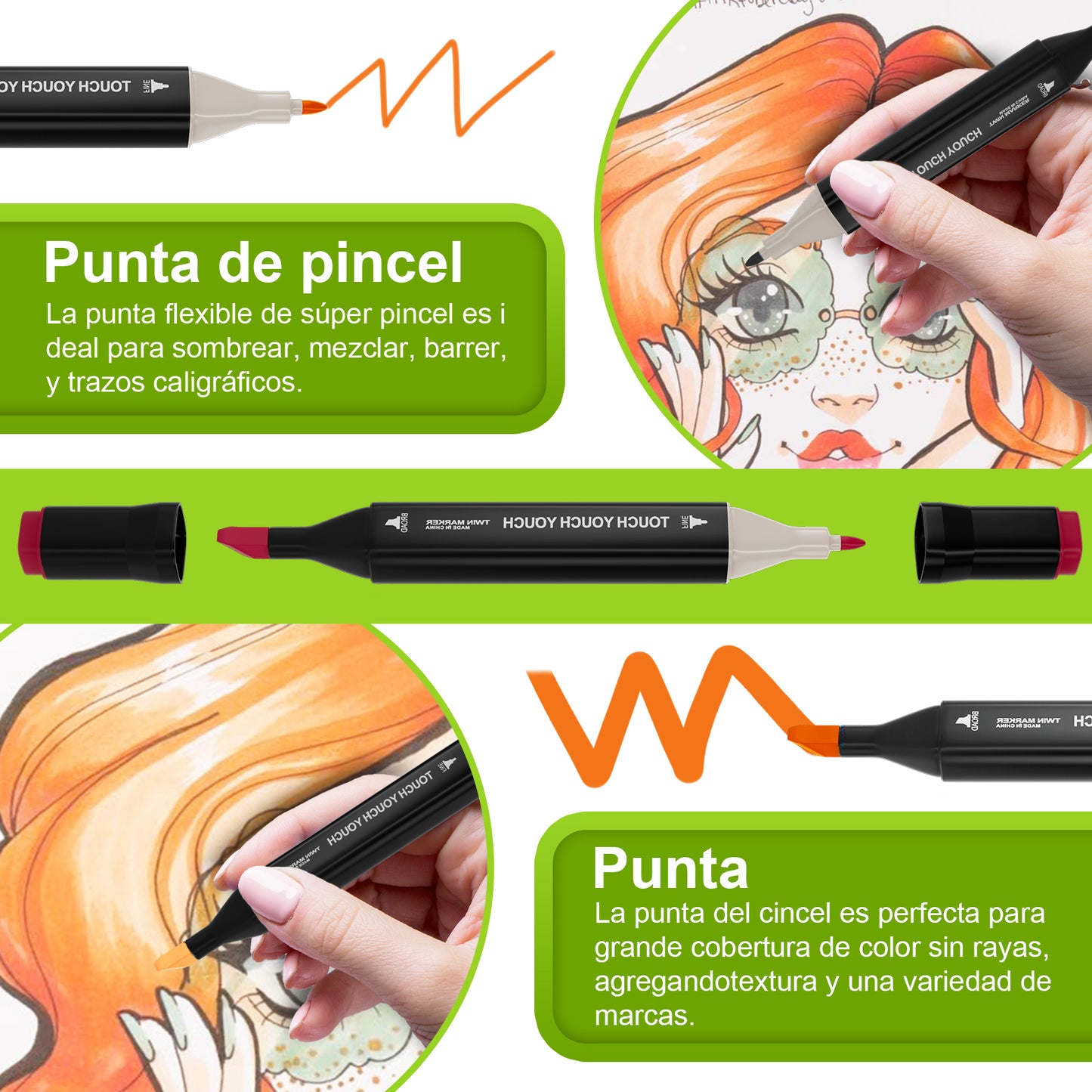 GURIGHT 204 Dual-Tip Markers – Watercolor, Coloring Set