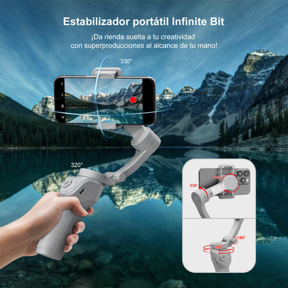 KOSCHEAL Professional 3-Axis Phone Gimbal: Face/Object Tracking & Foldable Design