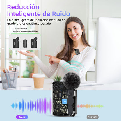 KOSCHEAL KOS-J8 3-in-1 Wireless Microphone - 40H Battery & Noise Reduction