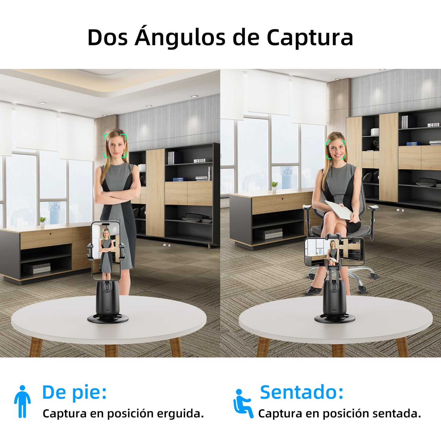 KOSCHEAL Smart Tracking Gimbal: 360° Rotation, Gesture Control, No App Required