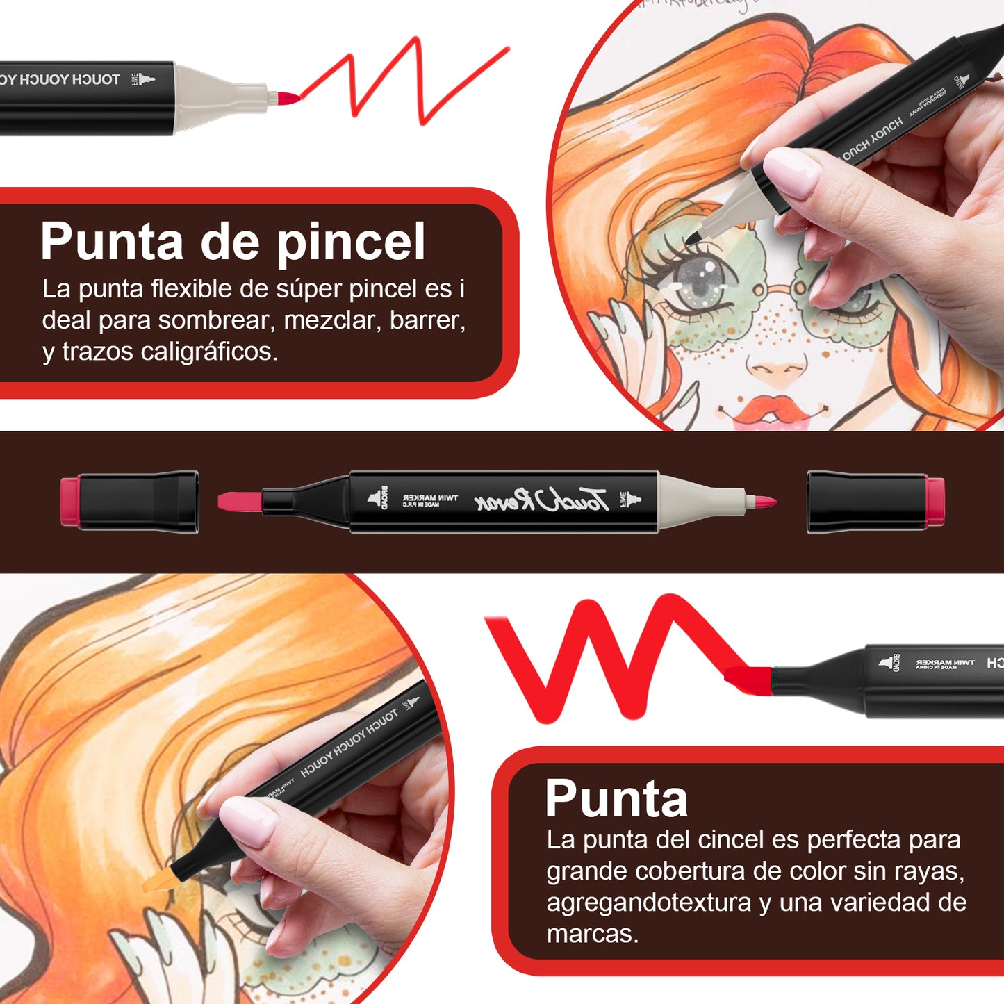 GURIGHT 100 Dual-Tip Markers – Art & Coloring