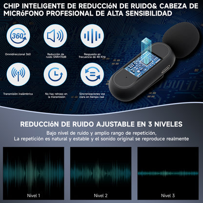 KOSCHEAL Wireless Mic for iPhone/Android – Vlog/YouTube