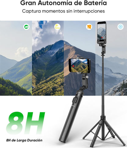 Koscheal C16R Cell Phone Stabilizer with Tripod, Fill Light & AI Tracking