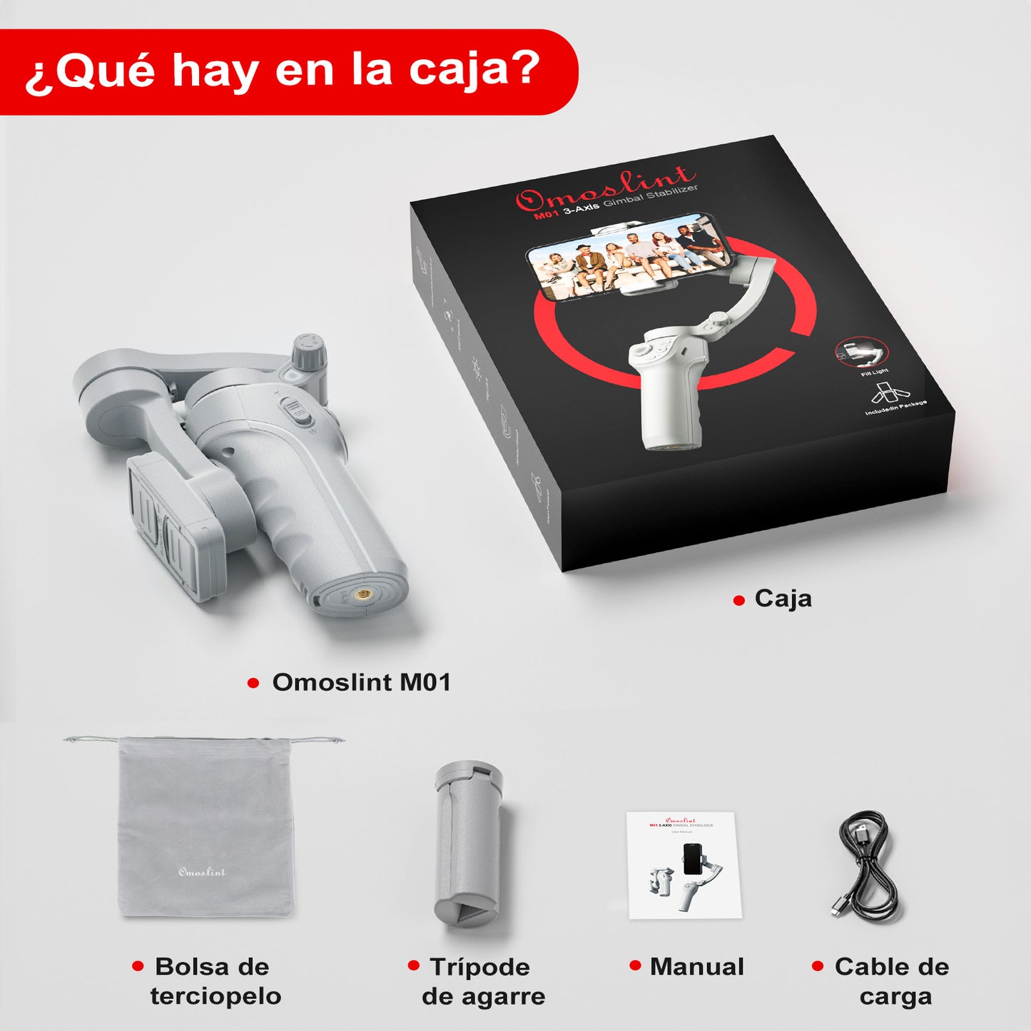 KOSCHEAL Professional 3-Axis Phone Gimbal: Face/Object Tracking & Foldable Design