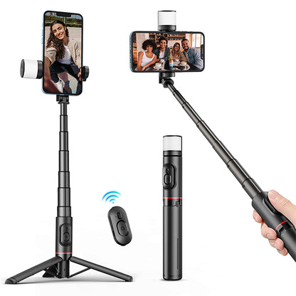 KOSCHEAL Q09S Phone Stabilizer with Fill Light & 695mm Extension