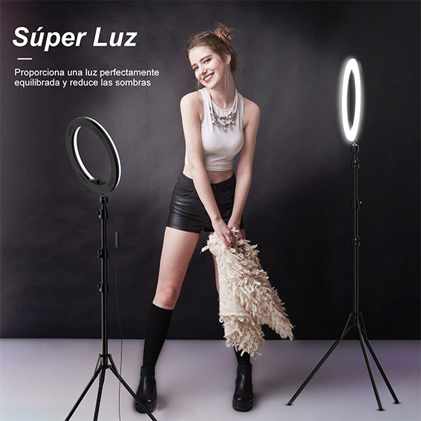 KOSCHEAL Ring Light – 37 Colors, Tripod, for Phone Selfies