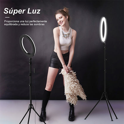 KOSCHEAL Ring Light – 37 Colors, Tripod, for Phone Selfies