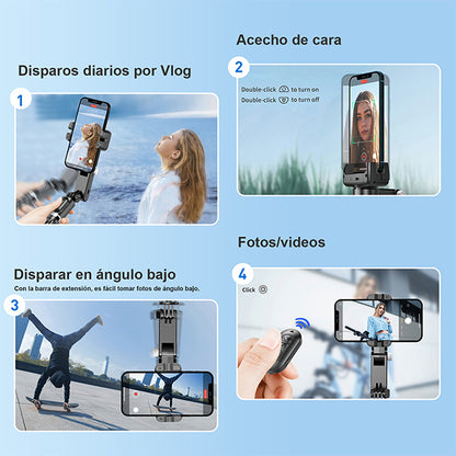KOSCHEAL Q18 Phone Stabilizer – Fill Light, 360° Rotation