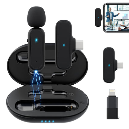 KOSCHEAL Wireless Mic for iPhone/Android – Vlog/YouTube