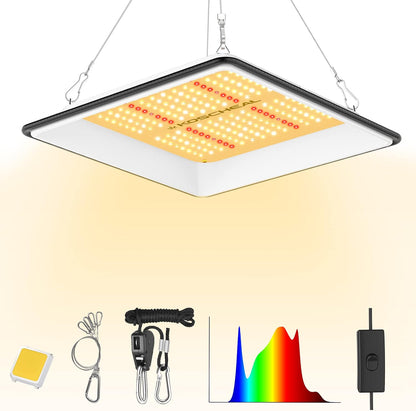 KOSCHEAL KT600 65W LED Grow Light, 2.9 µmol/J Full Spectrum