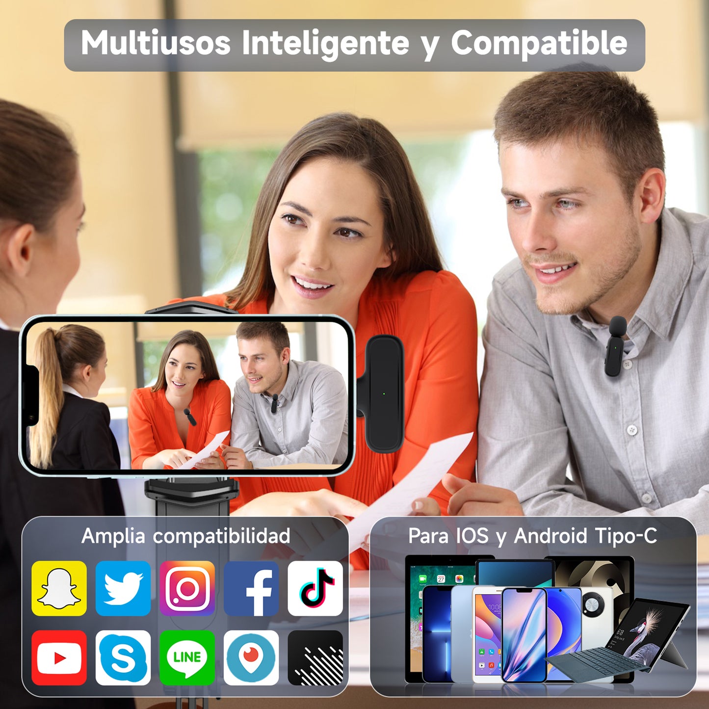 KOSCHEAL Wireless Mic for iPhone/Android – Vlog/YouTube