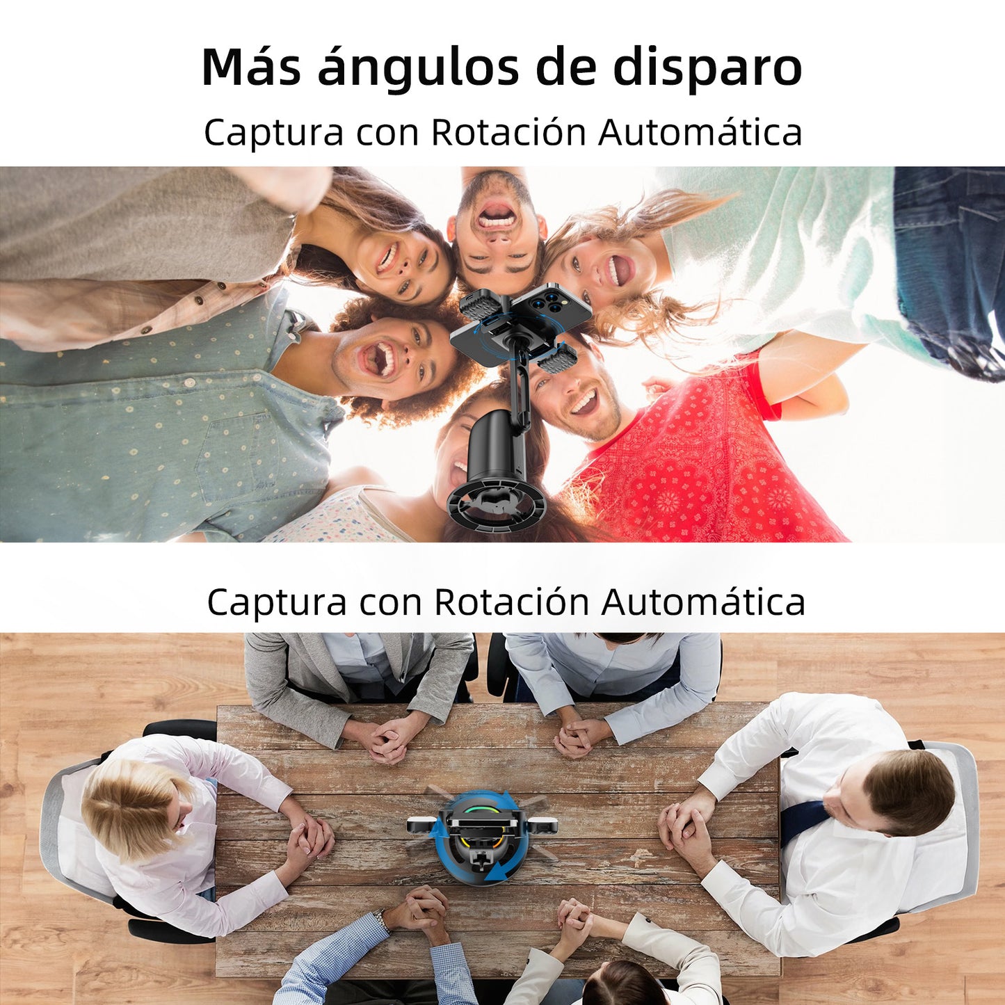 KOSCHEAL Smart Tracking Gimbal: 360° Rotation, Gesture Control, No App Required