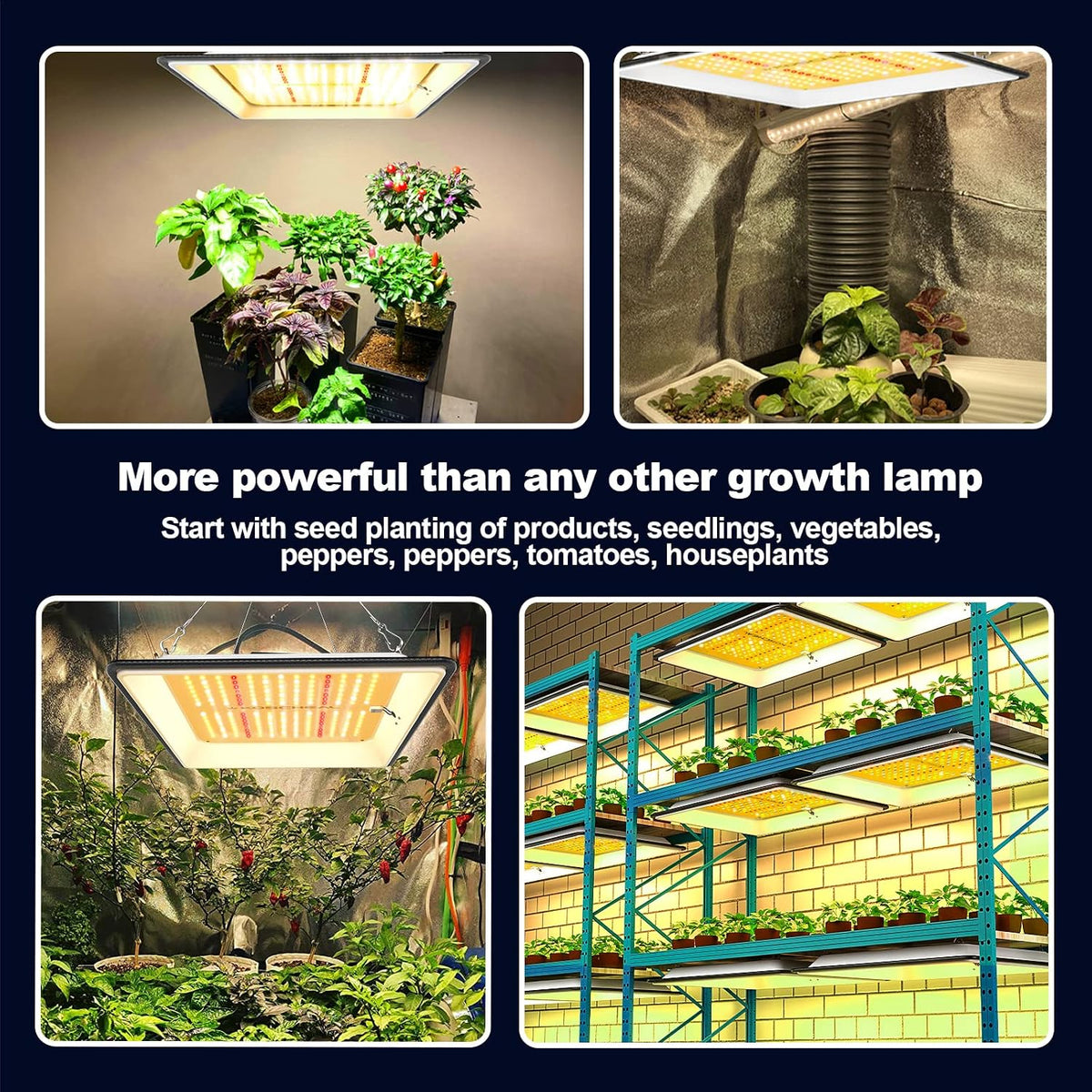 KOSCHEAL KT600 65W LED Grow Light, 2.9 µmol/J Full Spectrum