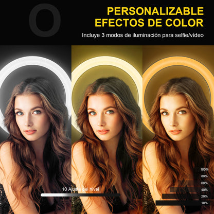 KOSCHEAL 10-Inch RGB Ring Light with 26 Colors, 1.88m Tripod & Dual Remotes