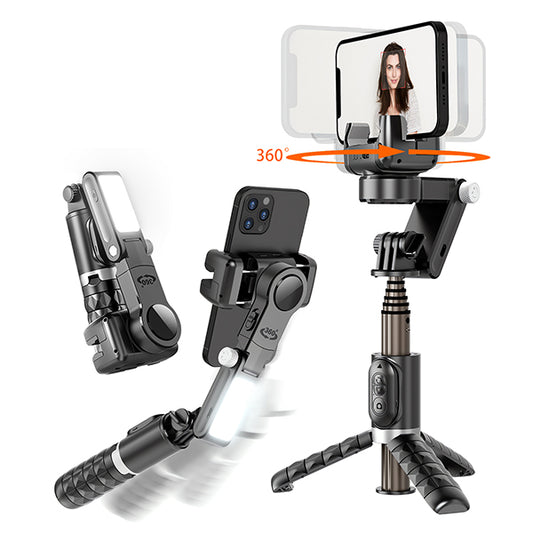 KOSCHEAL Q18 Phone Stabilizer – Fill Light, 360° Rotation