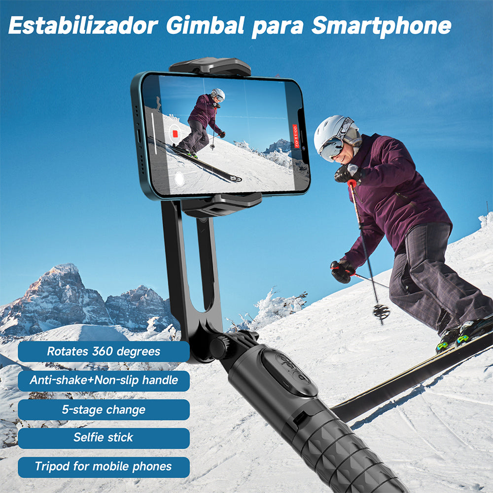 KOSCHEAL Q09 Phone Stabilizer – Fill Light, Wireless Remote