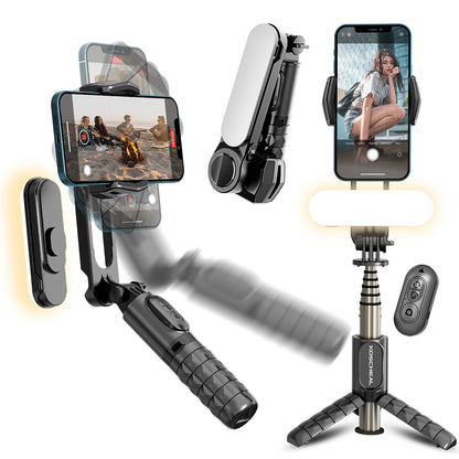 KOSCHEAL Q09 Phone Stabilizer – Fill Light, Wireless Remote